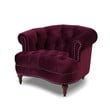 3 Piece La Rosa Chesterfield Tufted Velvet Sofa Set in Burgundy Red