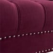 3 Piece La Rosa Chesterfield Tufted Velvet Sofa Set in Burgundy Red