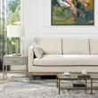 Knox Modern Farmhouse 3 Piece Velvet Arm Chair & Sofa Set in Beige