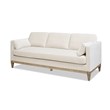 Knox Modern Farmhouse 3 Piece Velvet Arm Chair & Sofa Set in Beige