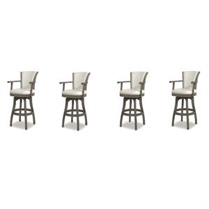4 Pc Williams 31 inch Swivel Bar Stool Set Natural White