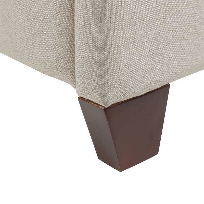 Manhattan Shelter King Platform Bed Frame Light Beige