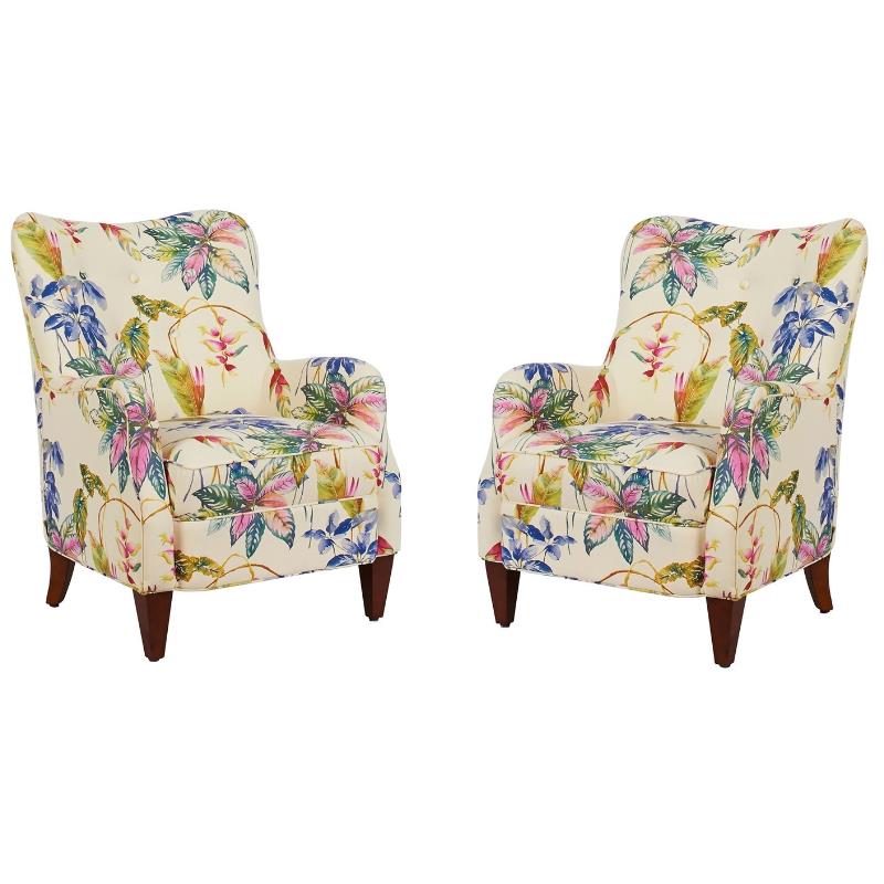 Paradise Upholstered Arm Chair 2 Piece Set