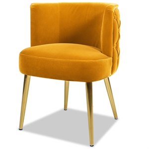 Jennifer Taylor Home Misty Glam Accent Chair Rich Yellow Performance Velvet