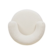 Jennifer Taylor Home Fuji 360 Swivel Barrel Back Accent Chair Ivory White Boucle