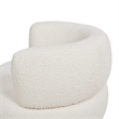 Jennifer Taylor Home Fuji 360 Swivel Barrel Back Accent Chair Ivory White Boucle