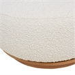 Jennifer Taylor Home Fuji 360 Swivel Barrel Back Accent Chair Ivory White Boucle