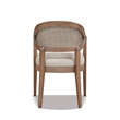 Americana Mid-Century Modern Cane Back Dining Chair Taupe Beige Textured Weave