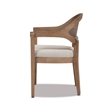 Americana Mid-Century Modern Cane Back Dining Chair Taupe Beige Textured Weave