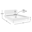 Diego Low Upholstered Platform Bed Queen Light Grey Polyester