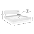 Diego Low Upholstered Platform Bed King Light Grey Polyester