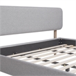Diego Low Upholstered Platform Bed King Light Grey Polyester