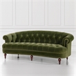 La Rosa Victorian Chesterfield Tufted Sofa Olive Green Performance Velvet