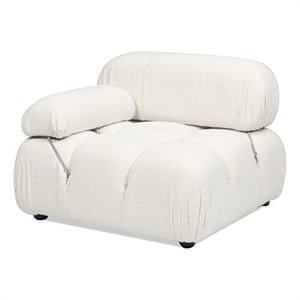Marcel 36&quot Modular Modern Lounge Arm Chair Ivory White Boucle