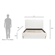 Stockholm Modern Wavy Headboard Platform Bed Queen Antique White Polyester