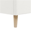 Stockholm Modern Wavy Headboard Platform Bed Queen Antique White Polyester