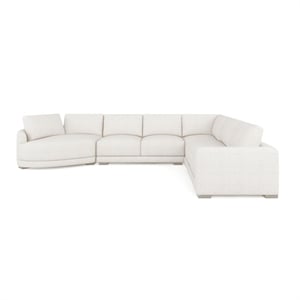 Laguna 166 Left Arm Facing Modular Feather Cushion 4 Piece Chaise Sectional Sofa
