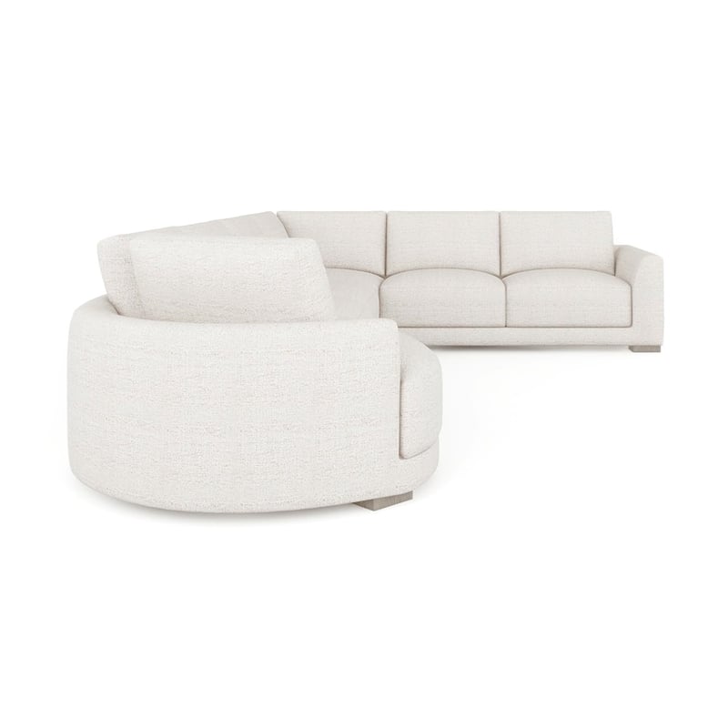 Laguna 166 Left Arm Facing Modular Feather Cushion 4 Piece Chaise Sectional Sofa
