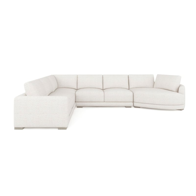 Laguna 166 Right Arm Facing Modular Feather Cushion 4 Piece Chaise Sectional