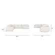 Laguna 166 Right Arm Facing Modular Feather Cushion 4 Piece Chaise Sectional