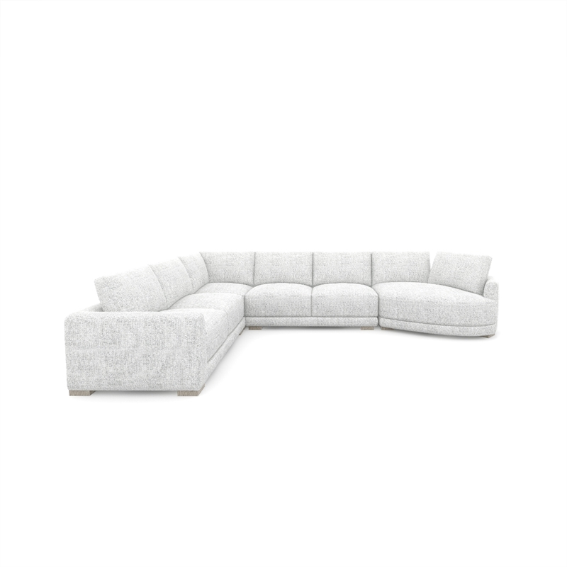 Laguna 166 Right Arm Facing Modular Feather Cushion 4 Piece Chaise Sectional