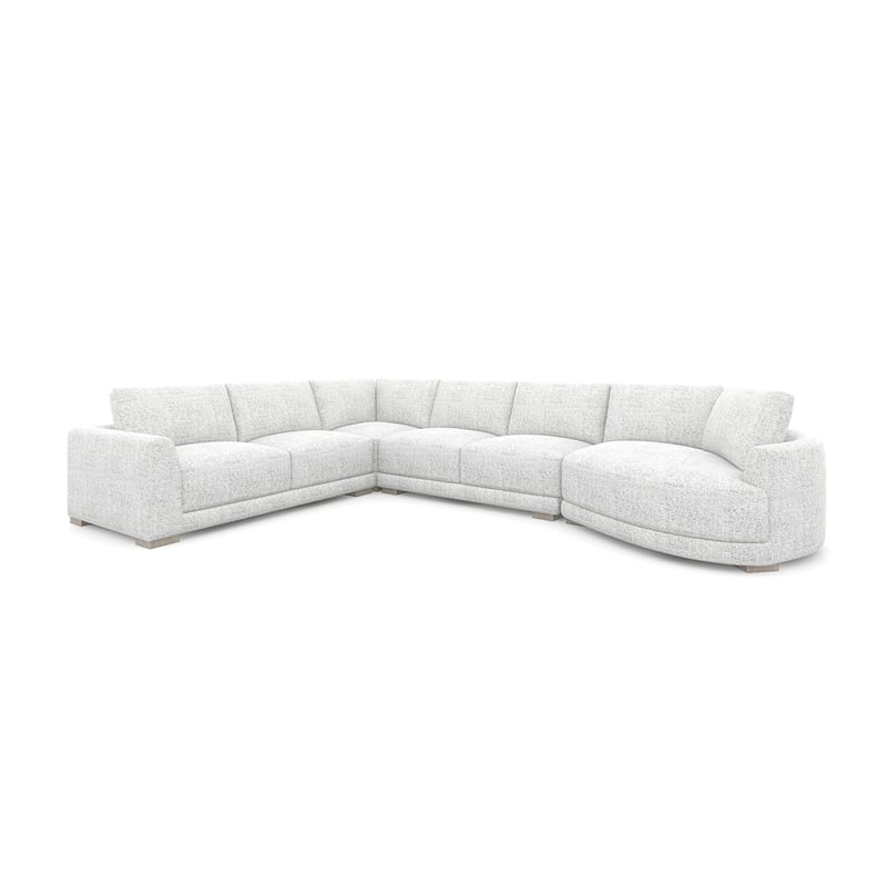 Laguna 166 Right Arm Facing Modular Feather Cushion 4 Piece Chaise Sectional
