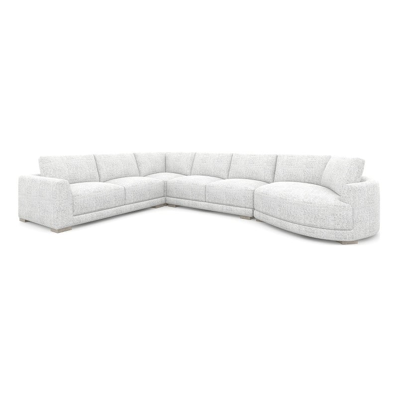 Laguna 166 Right Arm Facing Modular Feather Cushion 4 Piece Chaise Sectional