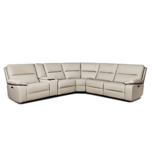 Malibu 130 Modern Power Motion 6 Piece Reclining Sectional with Cup Holders