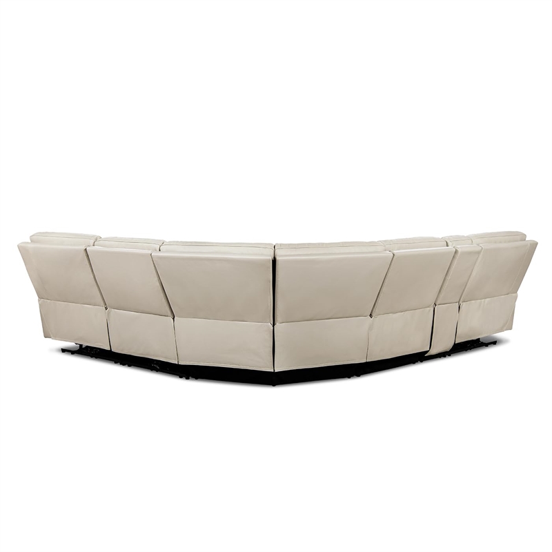 Malibu 130 Modern Power Motion 6 Piece Reclining Sectional with Cup Holders