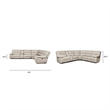 Malibu 130 Modern Power Motion 6 Piece Reclining Sectional with Cup Holders
