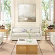 Jennifer Taylor Home Ada Modern Fabric Sofa with Flared Arm in Flax White