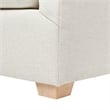 Jennifer Taylor Home Ada Modern Fabric Sofa with Flared Arm in Flax White
