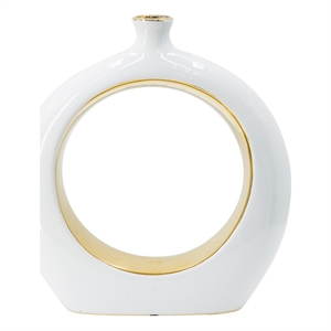 Felix 12&quot Decorative Modern Ceramic Vase White