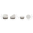 Willow 2pc Upholstered Woven Patio Armchair Set with Ottoman Wheat Beige