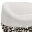 Willow 4pc Upholstered Woven Patio Deep Seating Conversation Set Wheat Beige