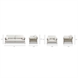Jasper 3pc Upholstered Patio Deep Seating Conversation Set Wheat Beige