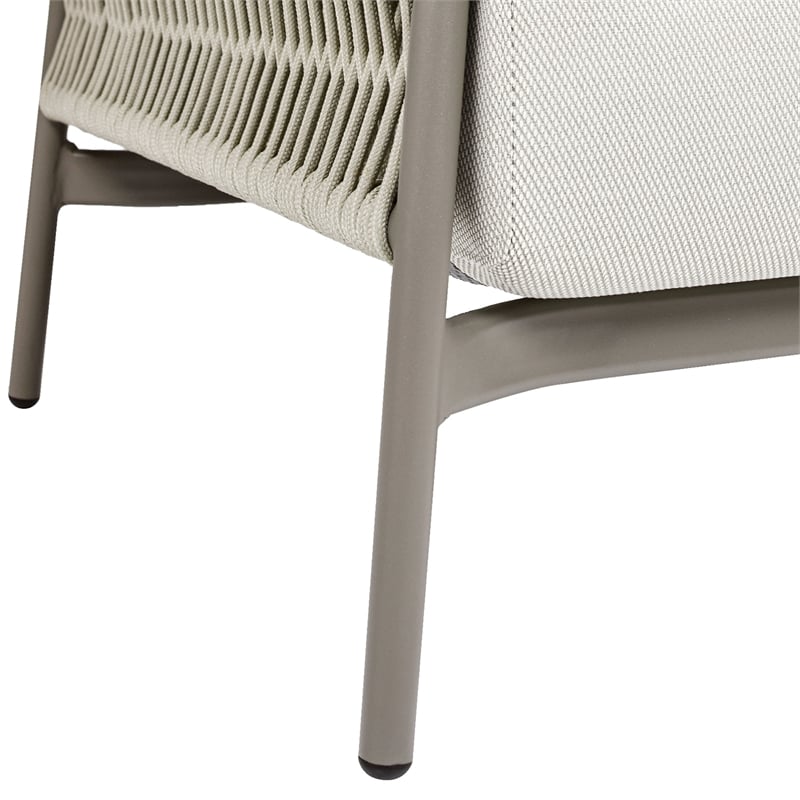 Jasper 3pc Upholstered Patio Deep Seating Conversation Set Wheat Beige