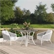 Rowan 30.5 Rope Barrel Back Patio Accent Arm Chair Set of 2 Optic White