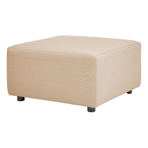 Cleo 30.5&quot Modular Upholstered Patio Ottoman Almond Beige