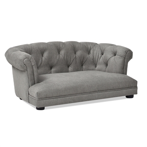 Kiki 36.5&quot Chesterfield Dog Sofa Bed Medium Uptown Gray