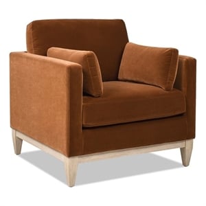 Knox 36&quot Modern Farmhouse Arm Chair Burnt Orange