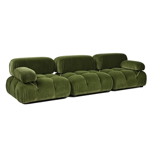 Marcel 109.5&quot Bubble Modular Modern 3-Piece Sofa Olive Green