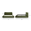 Roman Curved Headboard Upholstered Platform Bed King Olive Green