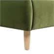 Roman Curved Headboard Upholstered Platform Bed King Olive Green