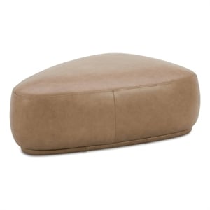 Pebble 44&quot Rounded Triangle Cocktail Ottoman Tuscan Tan Brown