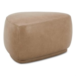 Pebble 26&quot Rounded Triangle Cocktail Ottoman Tuscan Tan Brown