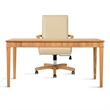 Dumont Modern Home Office Writing Desk & Executive Chair Set Neutral Cream Beige