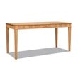 Dumont Modern Farmhouse 1-Drawer Fluted Home Office Writing Desk Natural Blonde
