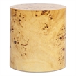 Nebula 20 inch Accent Oval Pillar Brown Burl Wood Side Table