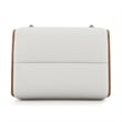 Jovan Genuine Leather Footstool Ottoman of Baja White